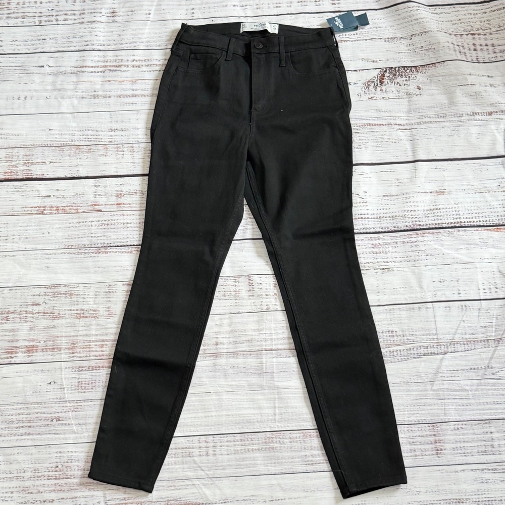 Hollister NWT Curvy High-Rise Super Skinny Jeans‎ Black Soft Stretch 5Short